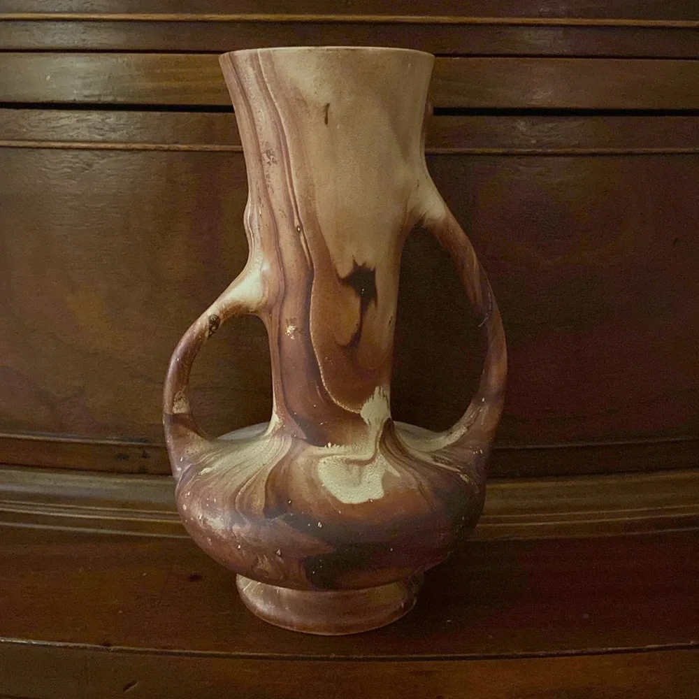 Vintage Rocky Mountain pottery double handle vase